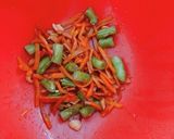 ピーナッツといんげん、人参の甜麺醤和え作り方4写真