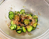 塩と醤油だけ☆みょうがきゅうりの鰹節和え作り方11写真