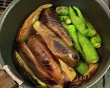 サバ缶で茄子と万願寺唐辛子の煮物作り方4写真