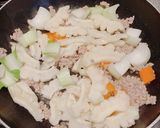 豚ひき肉とゴーヤ、青梗菜のカレー風味作り方3写真