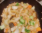 豚ひき肉とゴーヤ、青梗菜のカレー風味作り方6写真