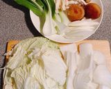 うどんスープとごま油香る豆腐で、鶏鍋♪作り方1写真