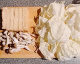 厚揚げとキャベツのにんにく味噌バター炒め作り方1写真