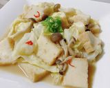 厚揚げとキャベツのにんにく味噌バター炒め作り方6写真