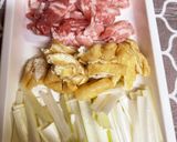 うどん【豚肉＊長ネギ＊油揚げ入り】作り方3写真