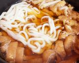 うどん【豚肉＊長ネギ＊油揚げ入り】作り方6写真