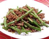 四季豆炒肉末｜インゲンと挽肉の唐辛子炒め作り方9写真