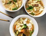 レンジ肉無豆腐甘辛オニオンきな粉野菜炒め作り方16写真