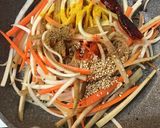 大根の皮でスパイスきんぴらごぼう作り方5写真