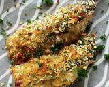 m秋鮭(生鮭)のガーリックマヨパン粉焼き作り方3写真