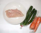 鶏肉にんじんサラダ♪簡単作り方1写真