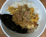レンジで！さんま蒲焼きとなめ茸の卵とじ丼作り方12写真
