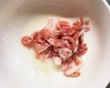 レンジもやし入きな粉オイスター味甘酢酢豚作り方1写真