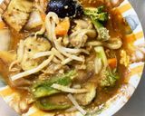 レンジもやし入きな粉オイスター味甘酢酢豚作り方16写真