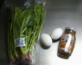 味付け不要！ほうれん草となめ茸の卵とじ作り方1写真