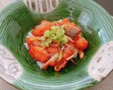 ごはんが進む！ヤンニョムサーモン丼作り方7写真