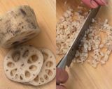 マヨでしっとり！甘酢レンコンつくね丼作り方2写真