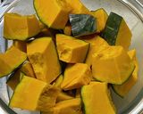 かぼちゃのひき肉クリームがけ作り方1写真