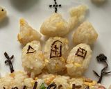 ハロウィン・プレート・お城とオバケ作り方1写真