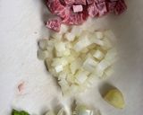 旨味たっぷり！牛肉セロリ炒飯作り方1写真