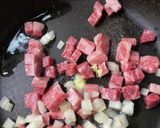 旨味たっぷり！牛肉セロリ炒飯作り方2写真