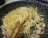 海老としめじのバジルクリームパスタ作り方5写真