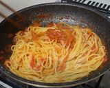 トマト缶で作るバジルトマトパスタ作り方5写真