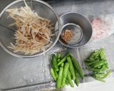 ゴボウ肉味噌（ししとう入り）作り方1写真