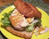 みたらし団子で作る！てりやき菜摘サンド作り方8写真