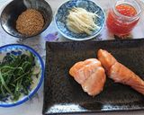 鮭の親子丼作り方1写真