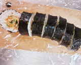 キンパ風♪キムチの卵焼きで海苔巻き作り方7写真