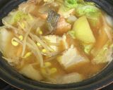 娘に伝授☆1人石狩鍋☆味噌バター仕立て作り方4写真