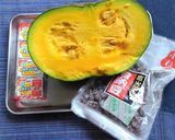 甘納豆入り茶巾カボチャ作り方1写真