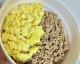 合い挽き肉と卵の二色丼!包丁要らずで簡単作り方7写真
