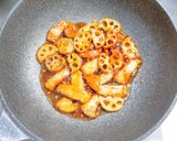豚ロース肉とレンコンの甘酢炒め作り方9写真