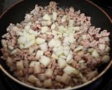 れんこんと豚ひき肉のガパオライス風作り方4写真