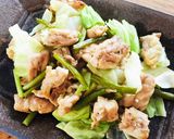材料３つ！セセリとニンニクの芽の炒めもの作り方4写真