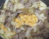 【スープ食】鹿レバとコーン缶でスープスパ作り方3写真