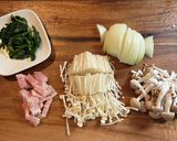 きのことほうれん草のスープ作り方1写真