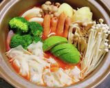 枝豆とチーズのワンタン入りトマト鍋作り方6写真