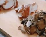 アスパラと椎茸、舞茸の肉味噌炒め作り方2写真