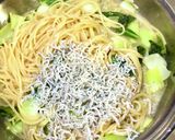 *青梗菜とシラスのペペロンチーノでランチ作り方10写真