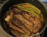 サバ缶で茄子と万願寺唐辛子の煮物作り方6写真