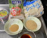 小松菜ともやしと刻み揚げの胡麻和え作り方1写真