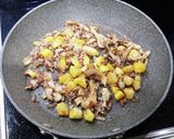 【プロが秋を楽しむ】栗の和風出しパスタ作り方4写真