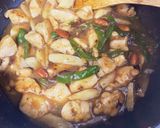 マコモダケと鶏胸肉のピリ辛中華あん作り方10写真