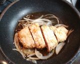 三つ葉一杯ハーフカツ丼 発酵玉葱で時短作り方3写真