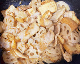 蓮根と厚揚げ、豚肉のあまから味噌炒め作り方7写真