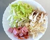 お鍋の残り野菜で『白菜ときのこのスープ』作り方1写真