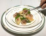桃とセロリと生ハムの冷製パスタ作り方40写真